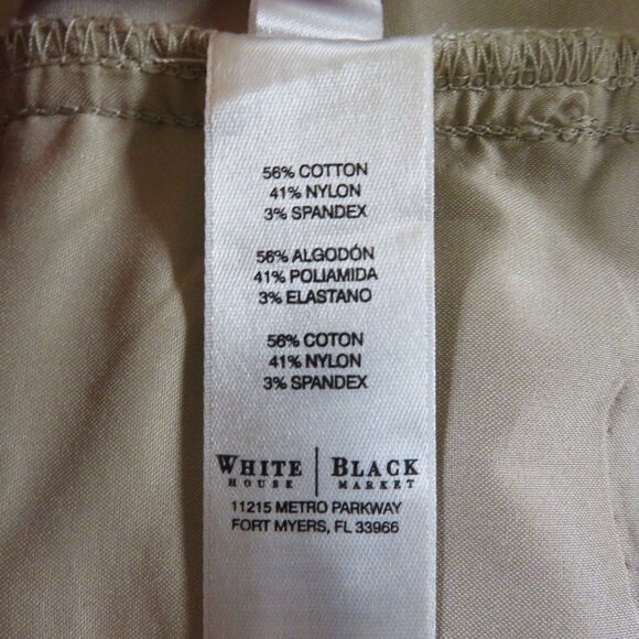 WHBM Perfect Form Ankle Pants Beige Solid Size 8R - Picture 7 of 7